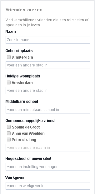Mensen zoeken met de Friend Finder