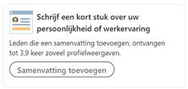 linkedin samenvatting schrijven